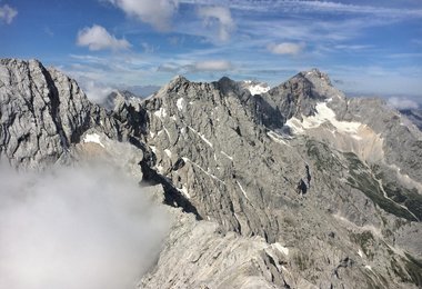 Der Jubiläumsgrat, von der Alpspitze aus gesehen. Foto F. Miller