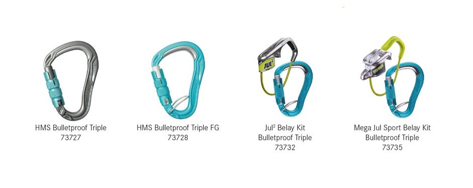 Aufruf zur Sicherheitsüberprüfung EDELRID HMS Bulletproof Triple / Triple FG (Abbildung: Edelrid)
