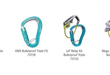Aufruf zur Sicherheitsüberprüfung EDELRID HMS Bulletproof Triple / Triple FG (Abbildung: Edelrid)