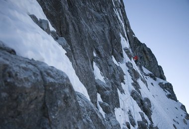 Liftoff - Tag eins in der Neutour in der Kwangde Shar Nordwand © Cory Richards