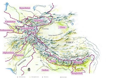 Landkarte der Region