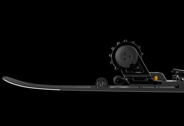 Der E-Skimo Ski fährt bis zu 14 km/h bei 9° Neigung