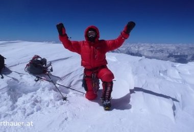 Rupert Hauer auf dem Gipfel des Cho Oyu