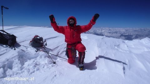 Rupert Hauer auf dem Gipfel des Cho Oyu