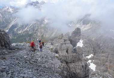 Eine Gruppe auf dem "Lustige Bergler Steig"