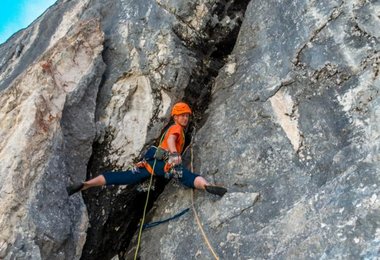 In der Nordwestwand. Foto: Thomas Holler