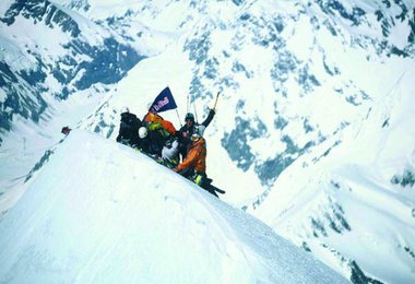 Am Gipfel des Mount Cook