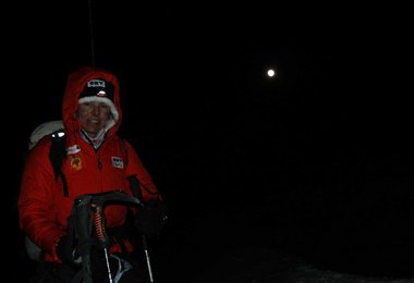 Aufstieg bei Vollmond; Foto: David Göttler