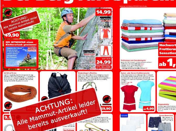 'Der Berg ruft sparen' - ohne Mammut