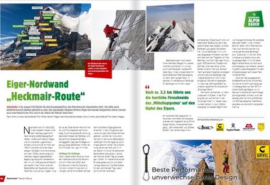 Naturfreunde-Alpinkaders bewältigt die Eiger-Nordwand über die "Heckmair-Route"