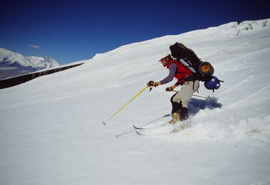 Gute Schneeverhältnisse bei der Abfahrt