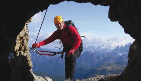 Bei einem der Stellungsstollen.