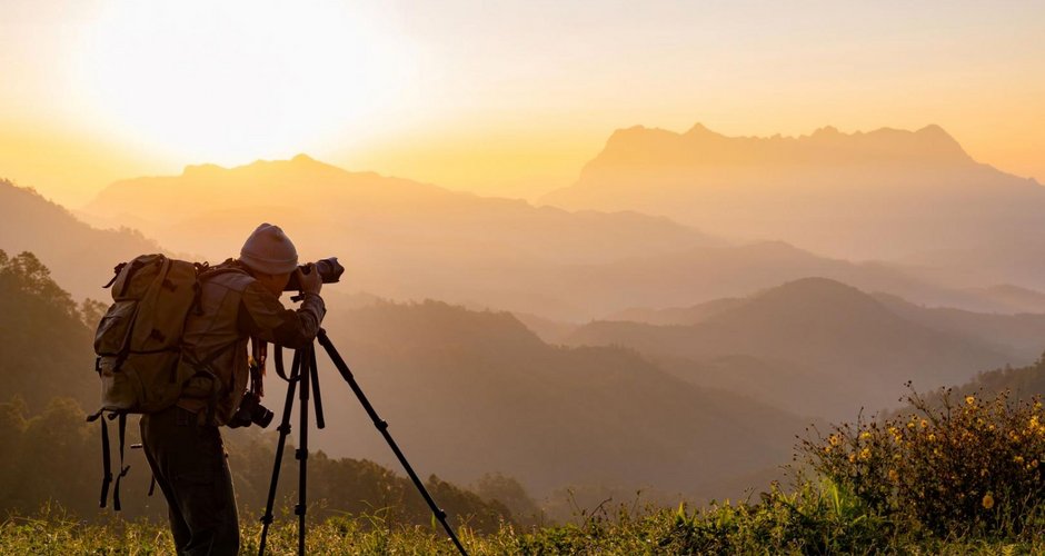 Die goldene Stunde – eine der besten Zeiten für beeindruckende Aufnahmen in den Bergen ©  stock.adobe.com/AungMyo 