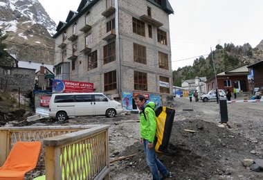 Duffle RS Bag von Ortlieb auch als Rucksack gut tragbar.