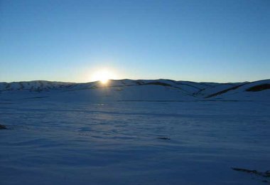 Sonnenaufgang an der Strecke