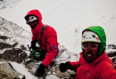 David und Hansjörg am Highpoint bei ihrem ersten Versuch