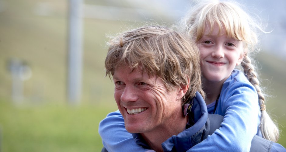 John Harding III mit seiner Tochter