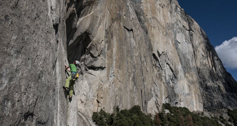 Adam Ondra in Dawn Wall  (c) Black Diamond/Dustin Moore