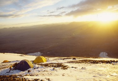 Sonnenaufgang in Lager 1