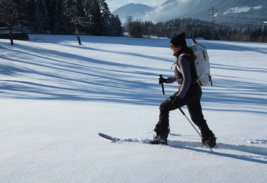 Beim Aufstieg mit dem Dynafit Blacklight Skitourenschuh