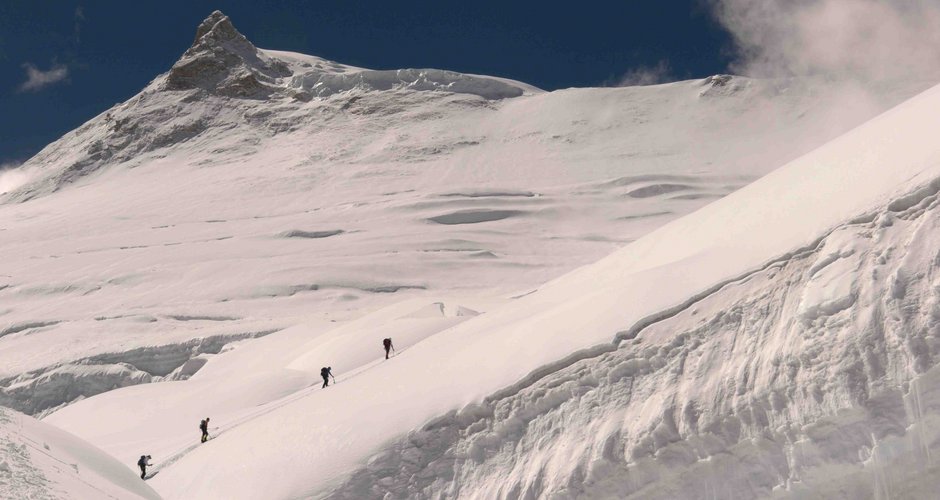 Bilderbuch-Wetter beim Aufstieg