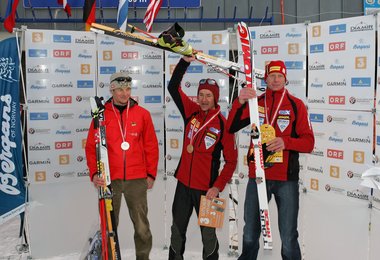 Die Herrensieger: 1. Alexander Lugger (Kärnten), 2. Alexander Hug (Schweiz), 3. Hans Wieland (Salzburg), Bild Alfred Ruff