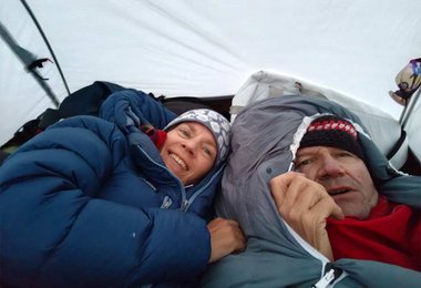 Auch bei kälteren Temperaturen war der DownWool-Hybrid Ice Cold 190 Wide Schlafsack perfekt.