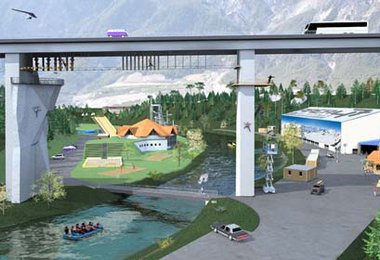 Kletterwand in der Area 47