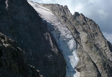Die Vertainspitpze Nordewand im August