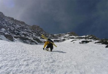 Bei perfekten Verhältnissen im Mittelteil der Romariswandkopf Nordwand