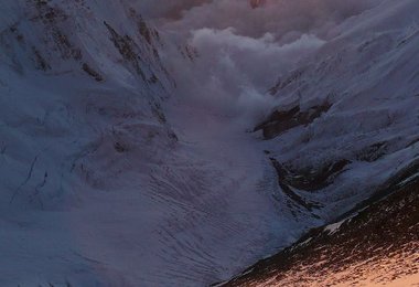 Sonnenuntergang über dem Western Cwm von Lager IV