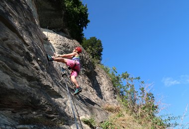 Die rechte Variante des Klettersteiges.