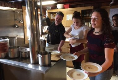 Das Team Adlersruhe auf der Erzherzog Johann Hütte 