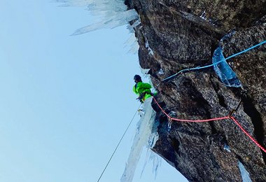 Simon Gietl in der Route "Kaffee Coretto" (c) Florian Harrasser