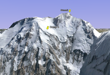 C4 und Gipfel des Nanga Parbart