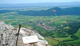 Der Aussichtspunkt mit einem perfekten Blick ins Wiener Becken und zum Wechsel