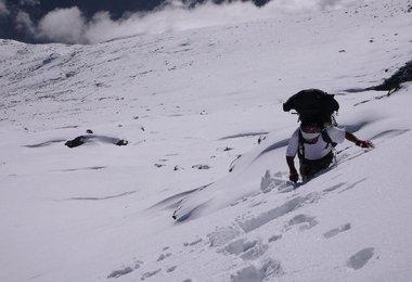Spuren zum Einstieg bis zur Hüfte