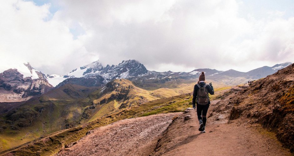 Kompression in den Bergen, leichte Beine auf langen Touren