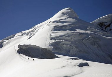 Die Steilfalnke zum Lager 3 © Hans Thurner