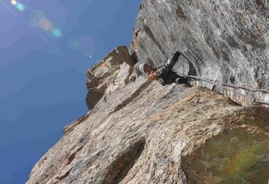 In „The Last Move“ (250m, 6 SL 7b), Iqball Wall