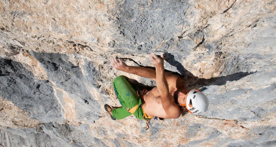 Alex in der 4. Seillänge (c) Max Berger/Petzl Austria