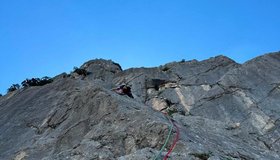 In der plattigen 3. SL - Blickwinkel Repswand