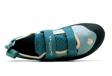 Der Evolv Elektra Kletterschuh von oben gesehen.