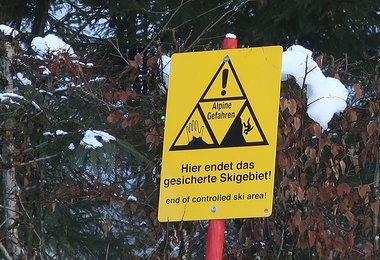 Hier endet das Skigebiet (c) bergsteigen.com