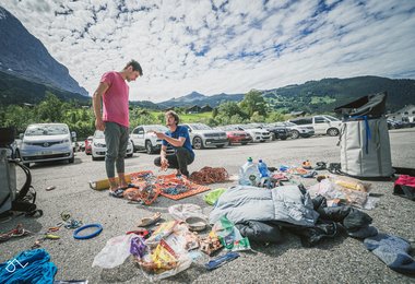Verbereitungen auf die Route Paciencia - Eiger Nordwand (c) Damien Largeron / Millet