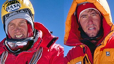 Valery Babanov (li) und Sergey Kofanov auf dem Gipfel d. Jannu (7110 m) © Valery Babanov