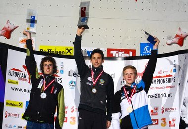 Sieger Herren-Lead: Adam Ondra, Ramon Julian Puigblanque , Jakob Schubert @ ÖWK