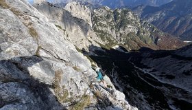 Nachstieg in der 6. Seilllänge