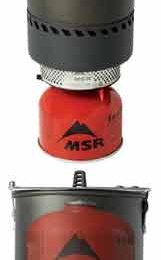 MSR Reactor Stove, er bringt einen Liter Wasser in unter 3 Minuten zum Kochen.