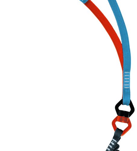 Mammut Turn Web: Karabiner Via Ferrata Key Lock, elastisches Bandmaterial, Drehmechanismus und neuartige Bremse.